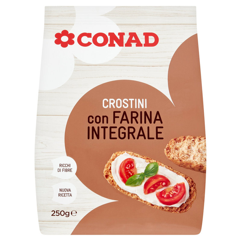 Crostini Con Farina Integrale 250 G Conad Conad