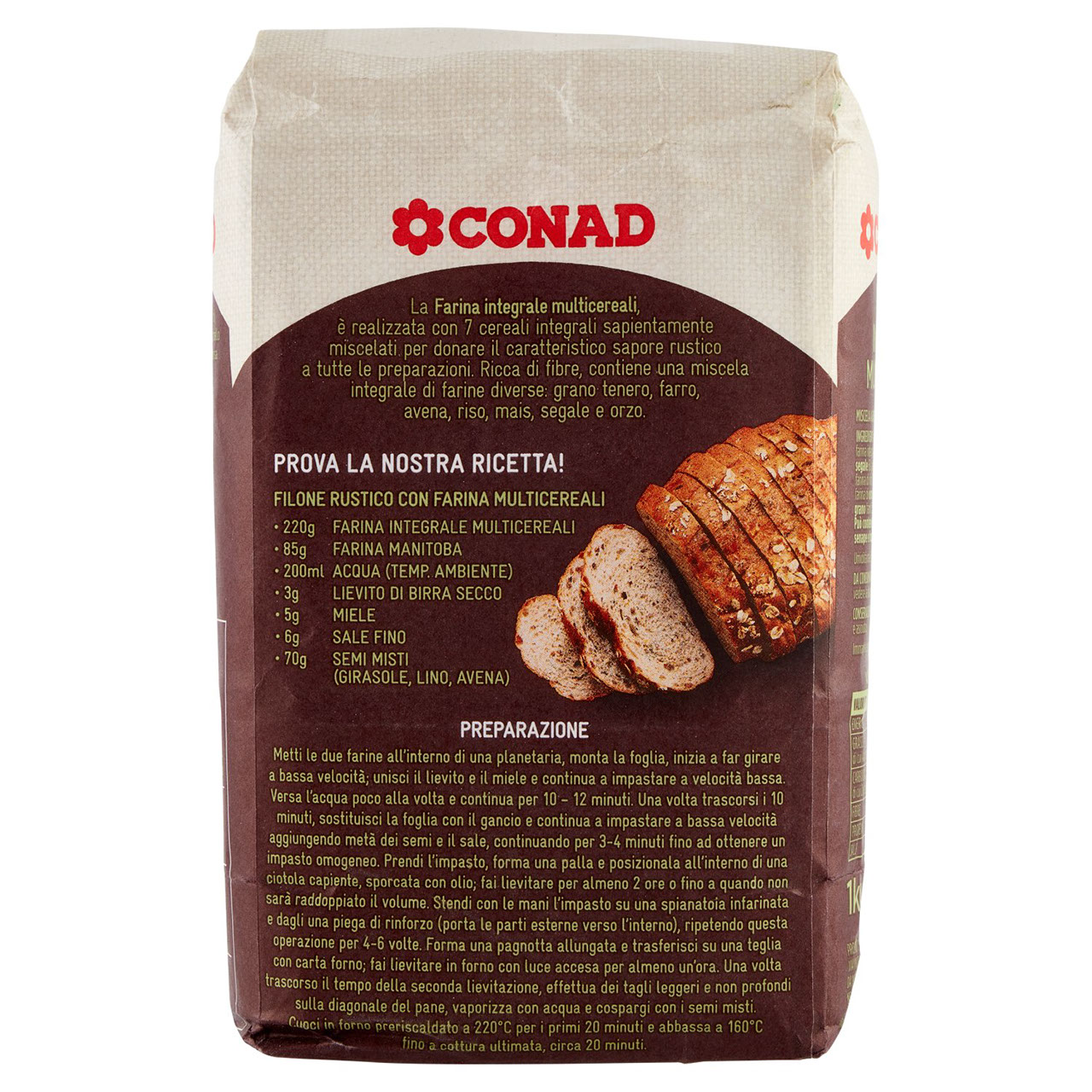 Farina Integrale Multicereali 1 Kg Conad Conad