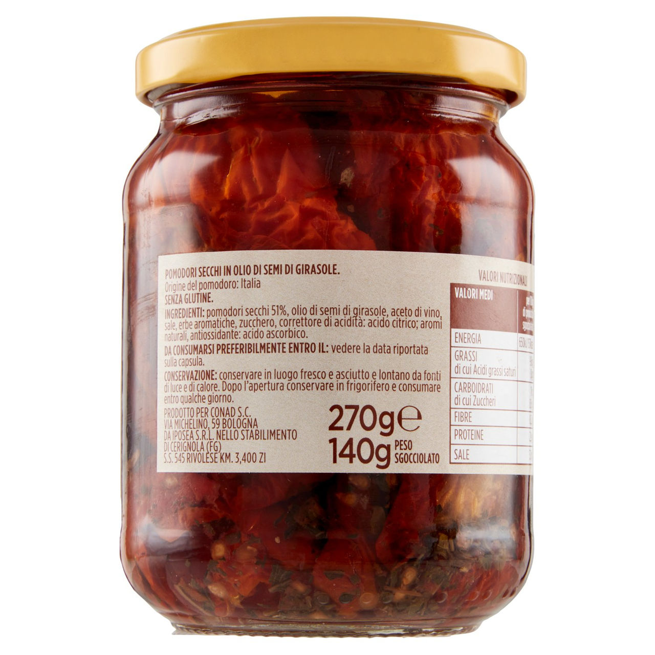 Pomodori Secchi Sottolio G Conad Conad