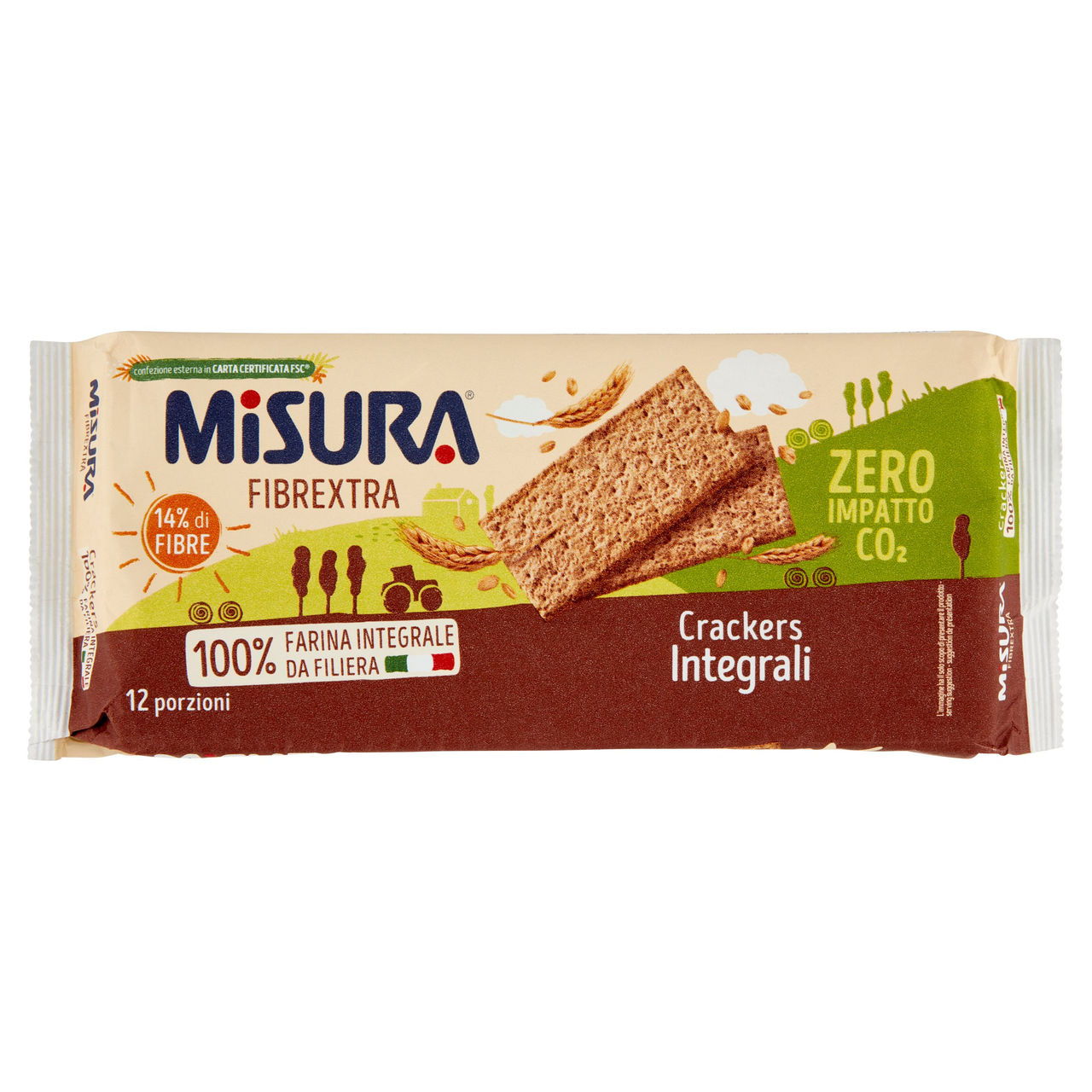 Misura Fibrextra Crackers Integrali 385 G Conad