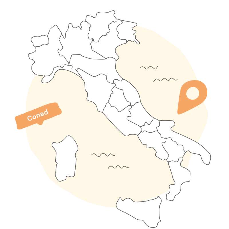La spesa online di Conad è attiva in molte città italiane