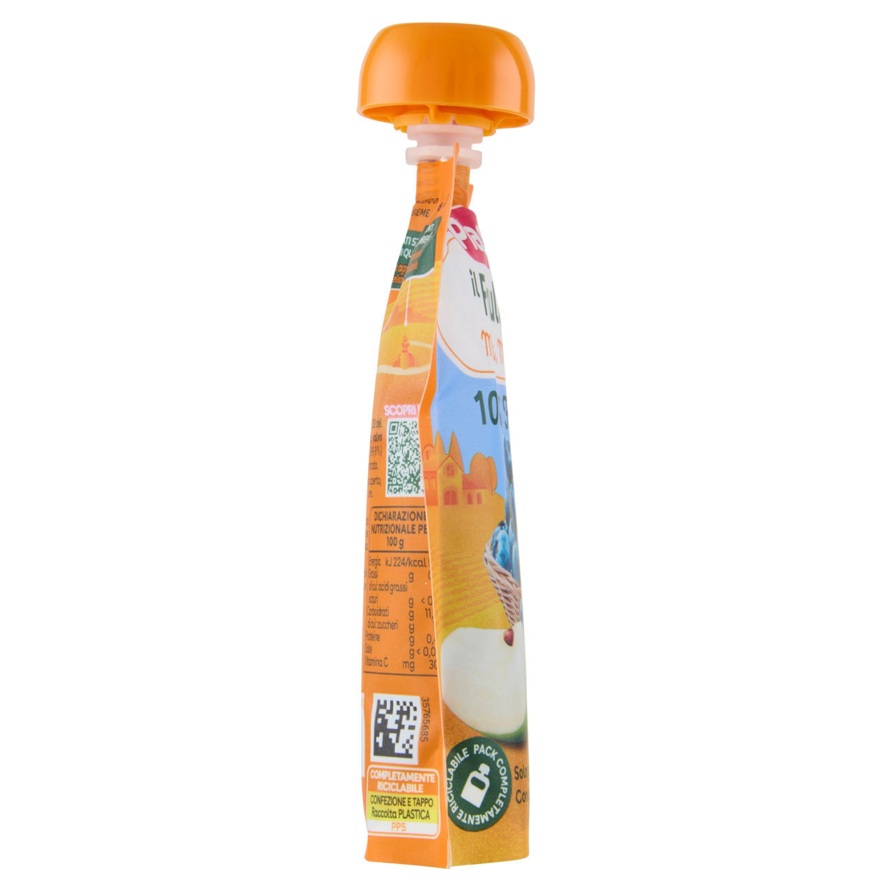100% Frutta Plasmon mela e mirtillo 100 g