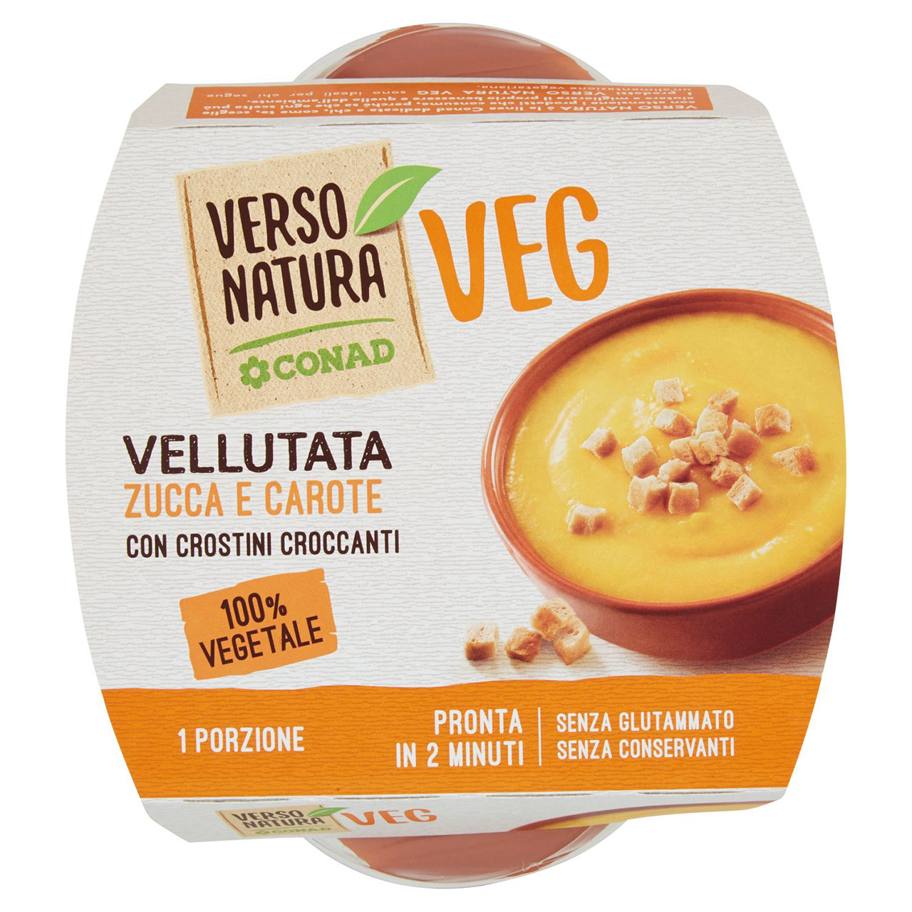 Vellutata Zucca Carote Con Crostini Verso Natura | Conad