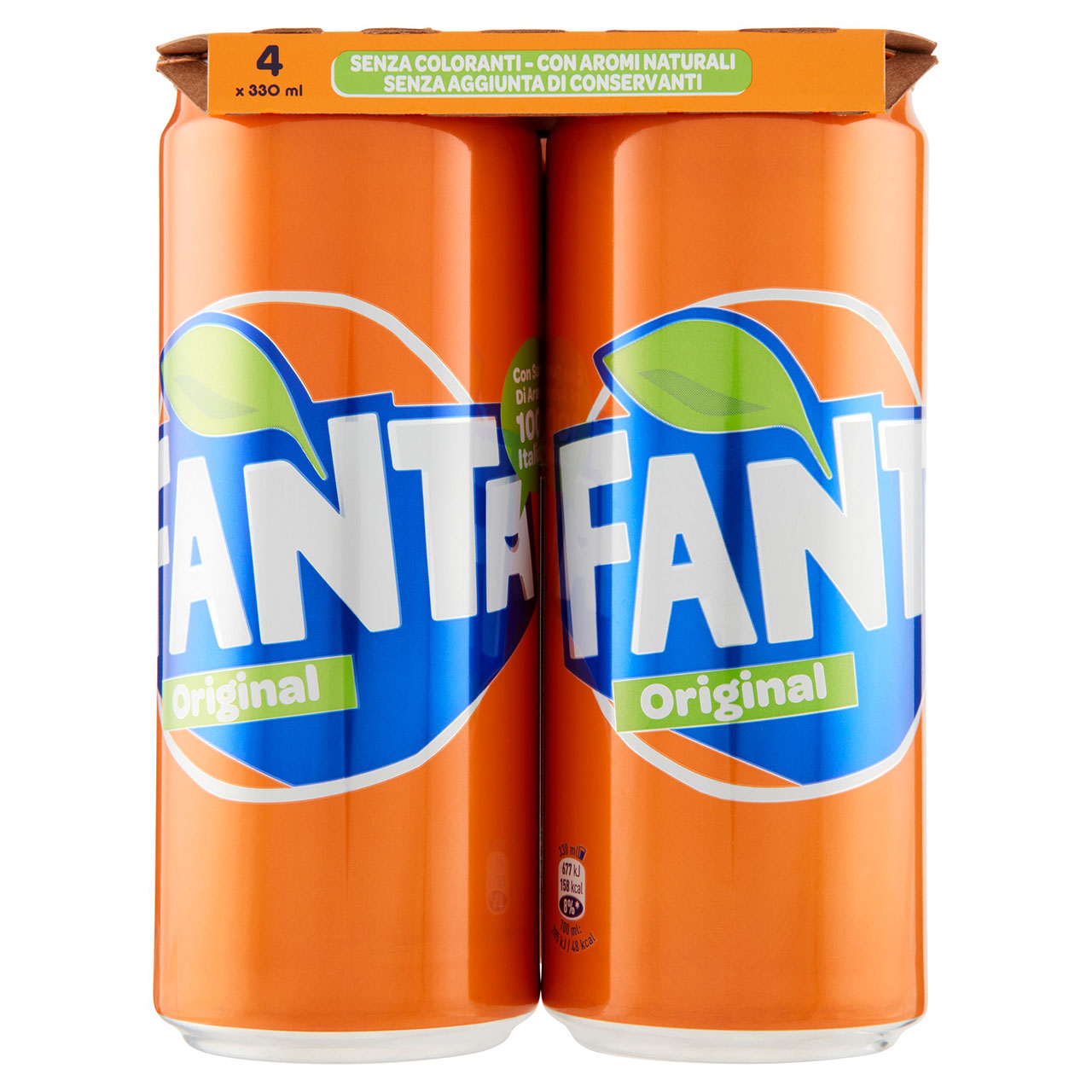 Fanta Original, Bibita Gassata 330ml x 4