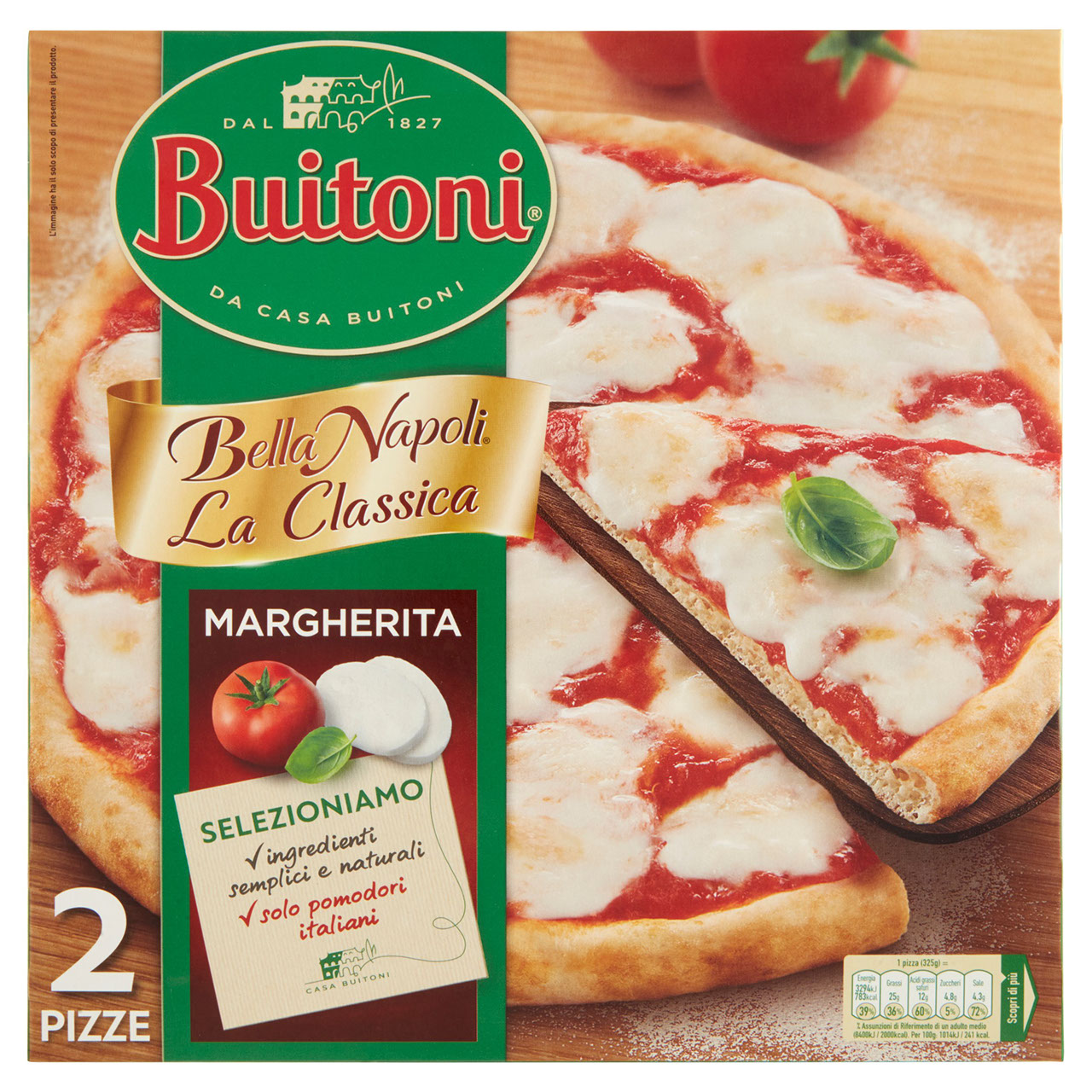 Buitoni Bella Napoli Margherita Pizza Surgelata Con Pomodoro E Fiordilatte  (1 Pizza) 400 G -  