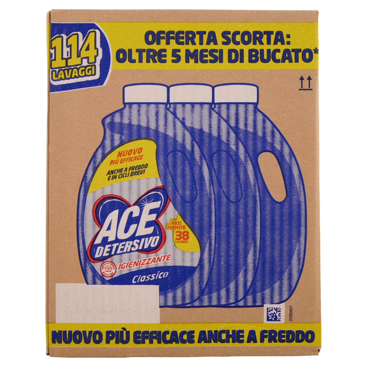 Ace Detersivo Igienizzante Classico 3 x 38 Lavaggi 3 x 1900 ml