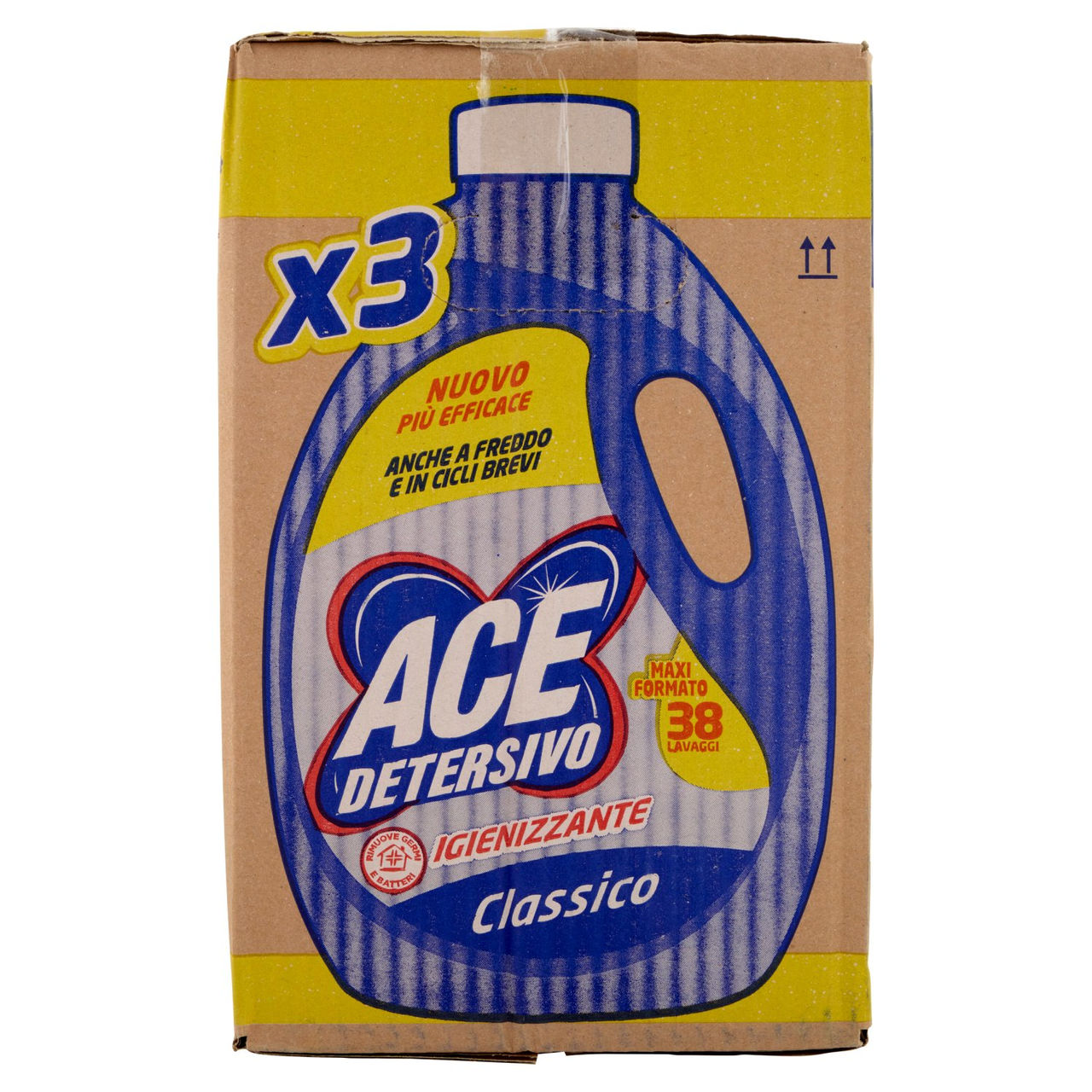 Ace Detersivo Igienizzante Classico 3 x 38 Lavaggi 3 x 1900 ml