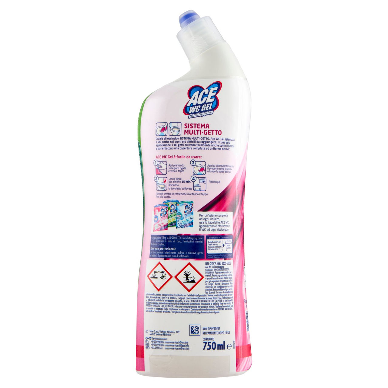Ace Wc Gel Candeggina Multi-Getto 750 ml