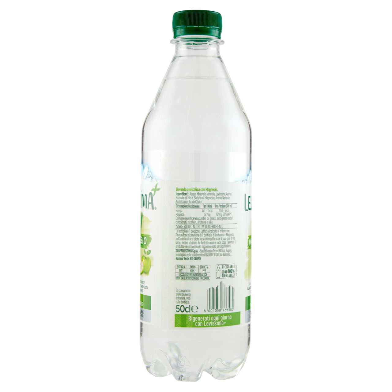 Acqua Levissima  con magnesio gusto mela verde 500 ml