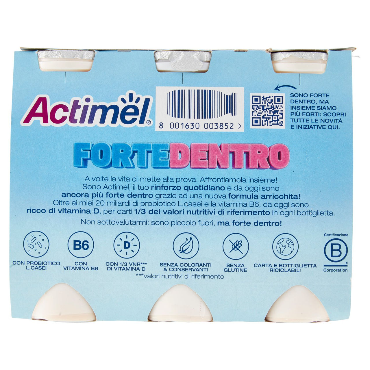 Actimel bianco 0% grassi 6 x 100 g
