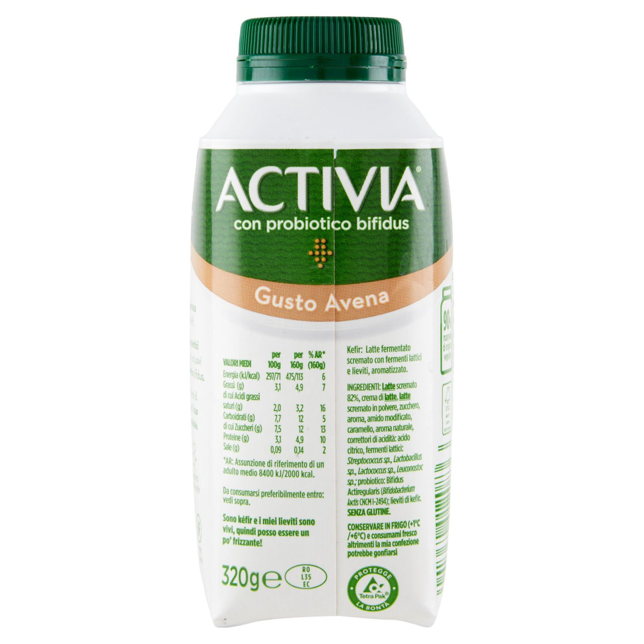 ACTIVIA, Kefir da bere Avena con Probiotico Bifidus, 320g