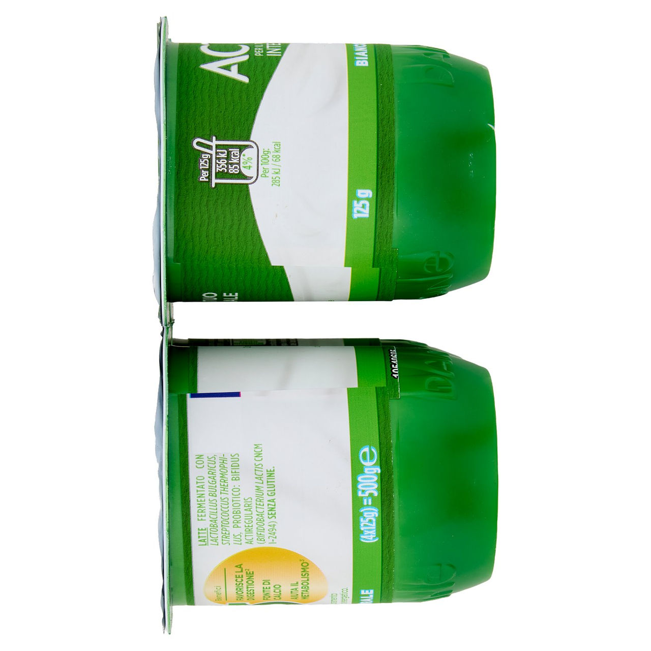 ACTIVIA Yogurt con Probiotico Bifidus, 0% Zuccheri Aggiunti, Bianco Naturale 4x125g