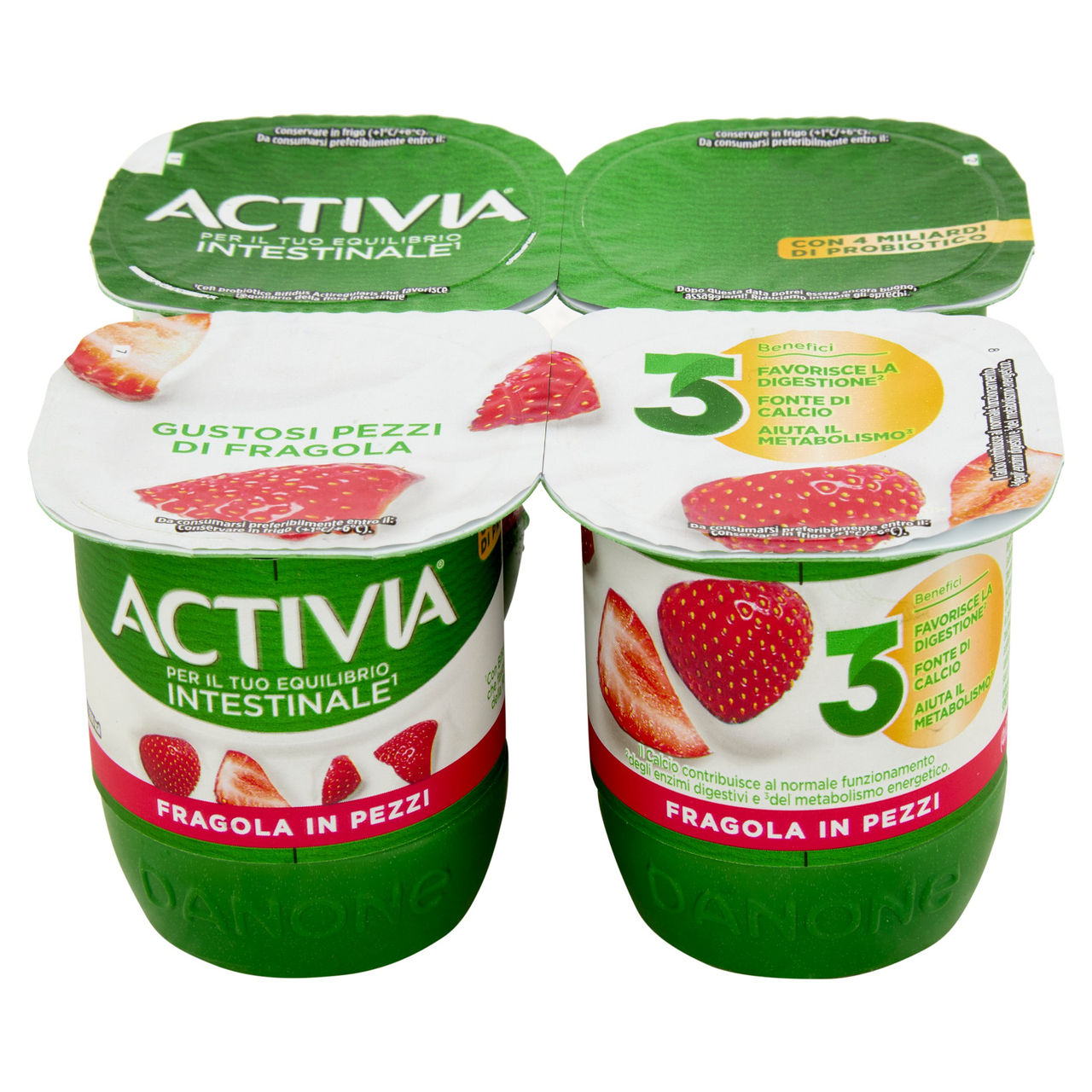 ACTIVIA Yogurt con Probiotico Bifidus, gusto Fragola, 4x125g