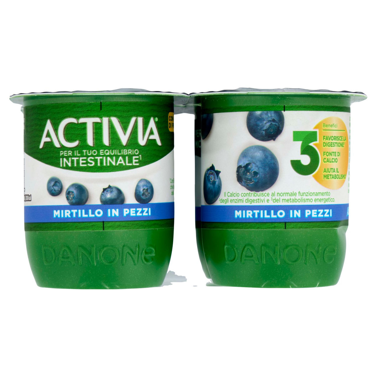 ACTIVIA Yogurt con Probiotico Bifidus, gusto Mirtillo, 4x125g