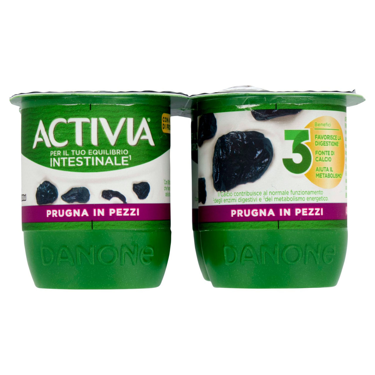 ACTIVIA Yogurt con Probiotico Bifidus, gusto Prugna, 4x125g