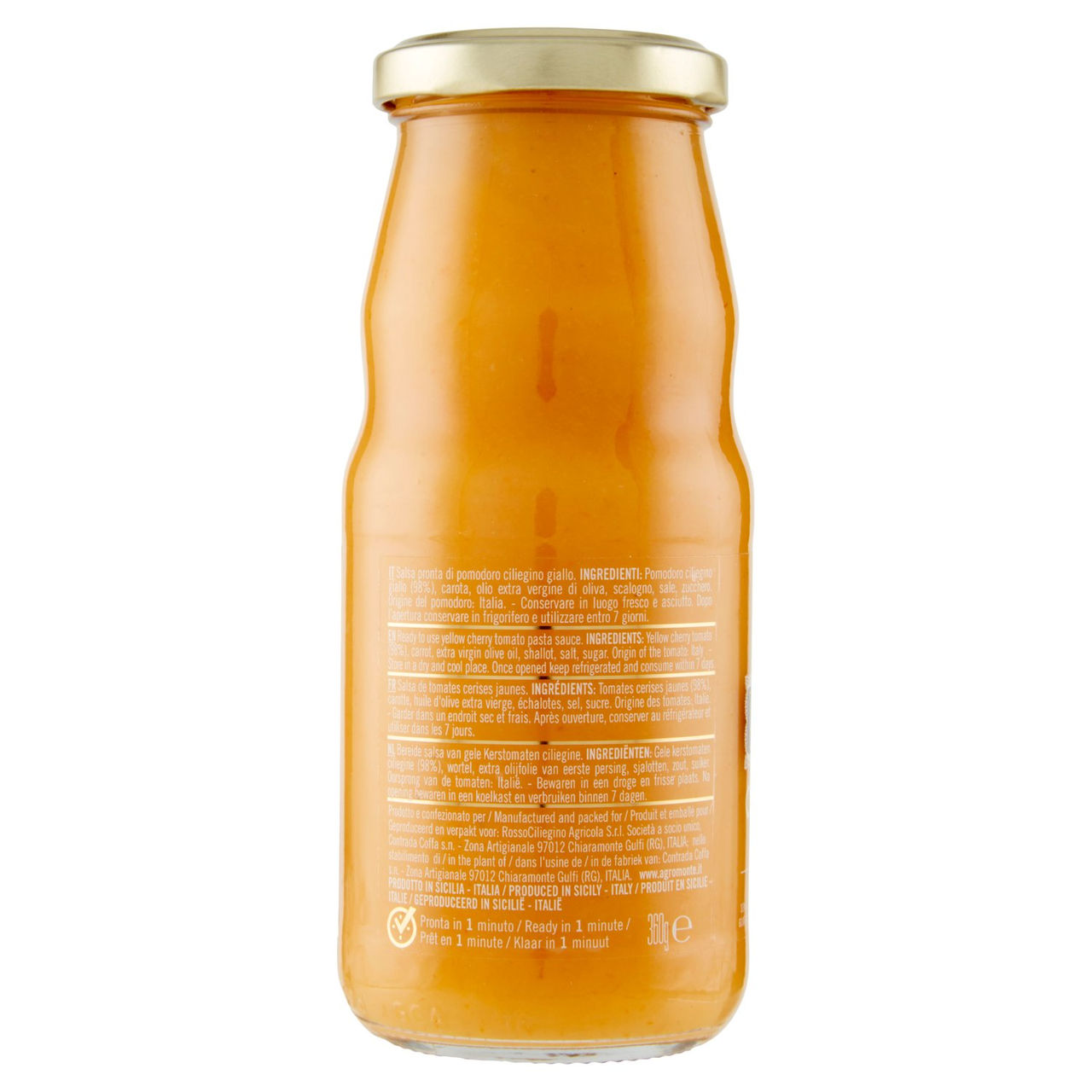 Agromonte Salsa Pronta di Ciliegino Giallo la Deliziosa 360 g