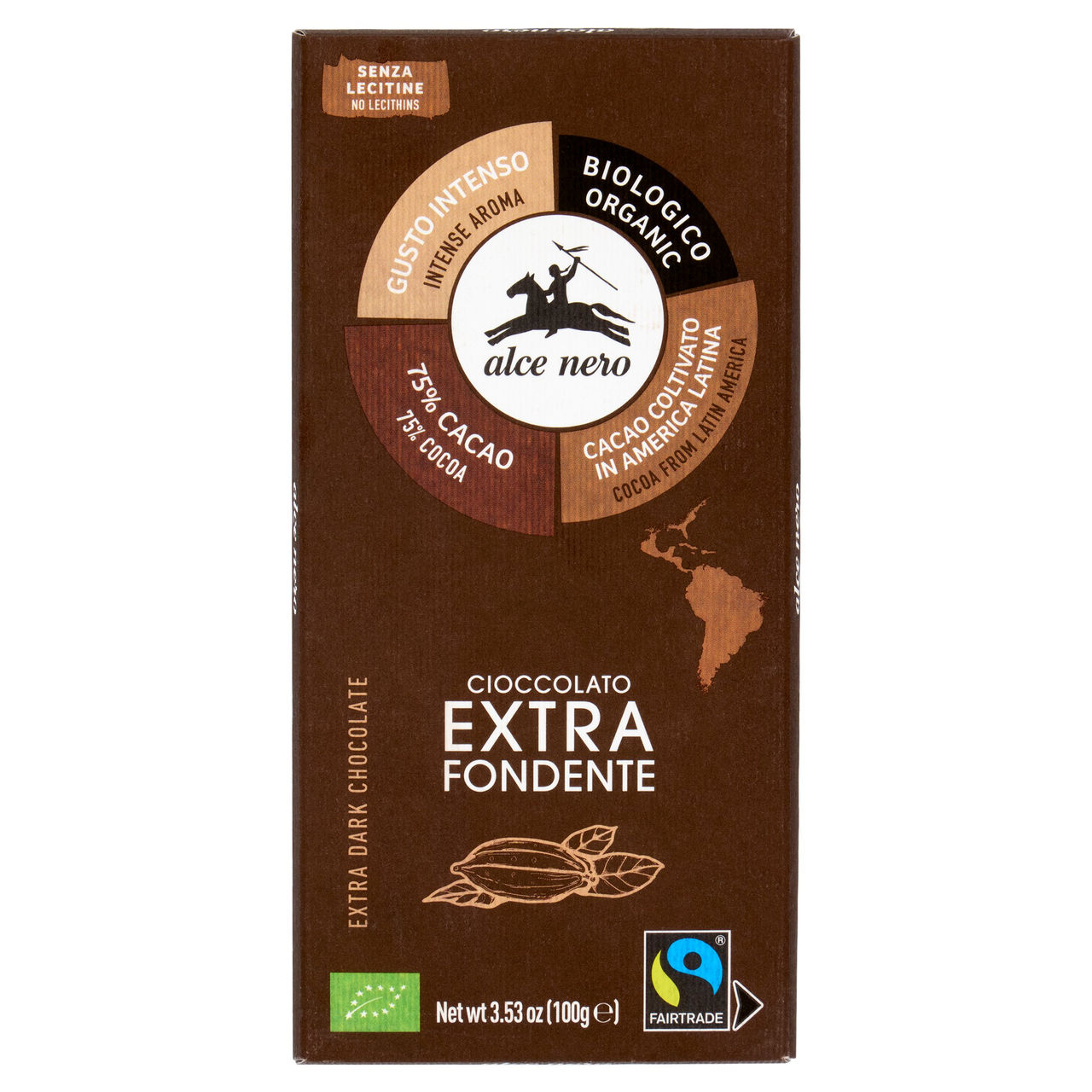 alce nero Cioccolato Extra Fondente 100 g