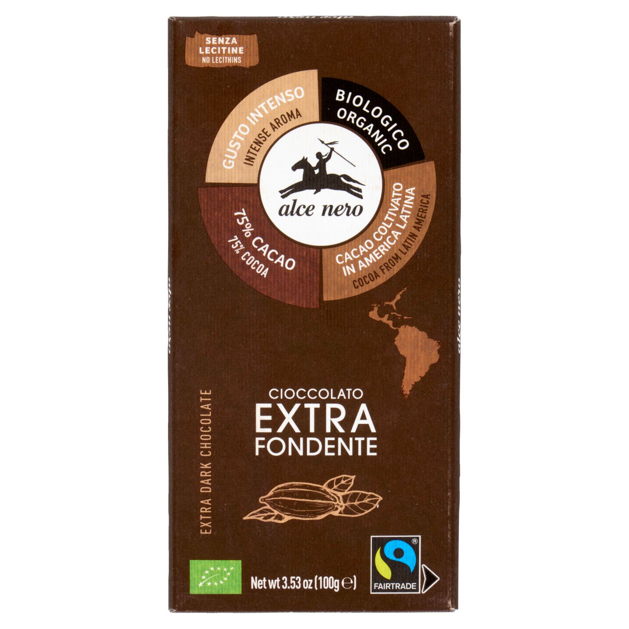 alce nero Cioccolato Extra Fondente 100 g