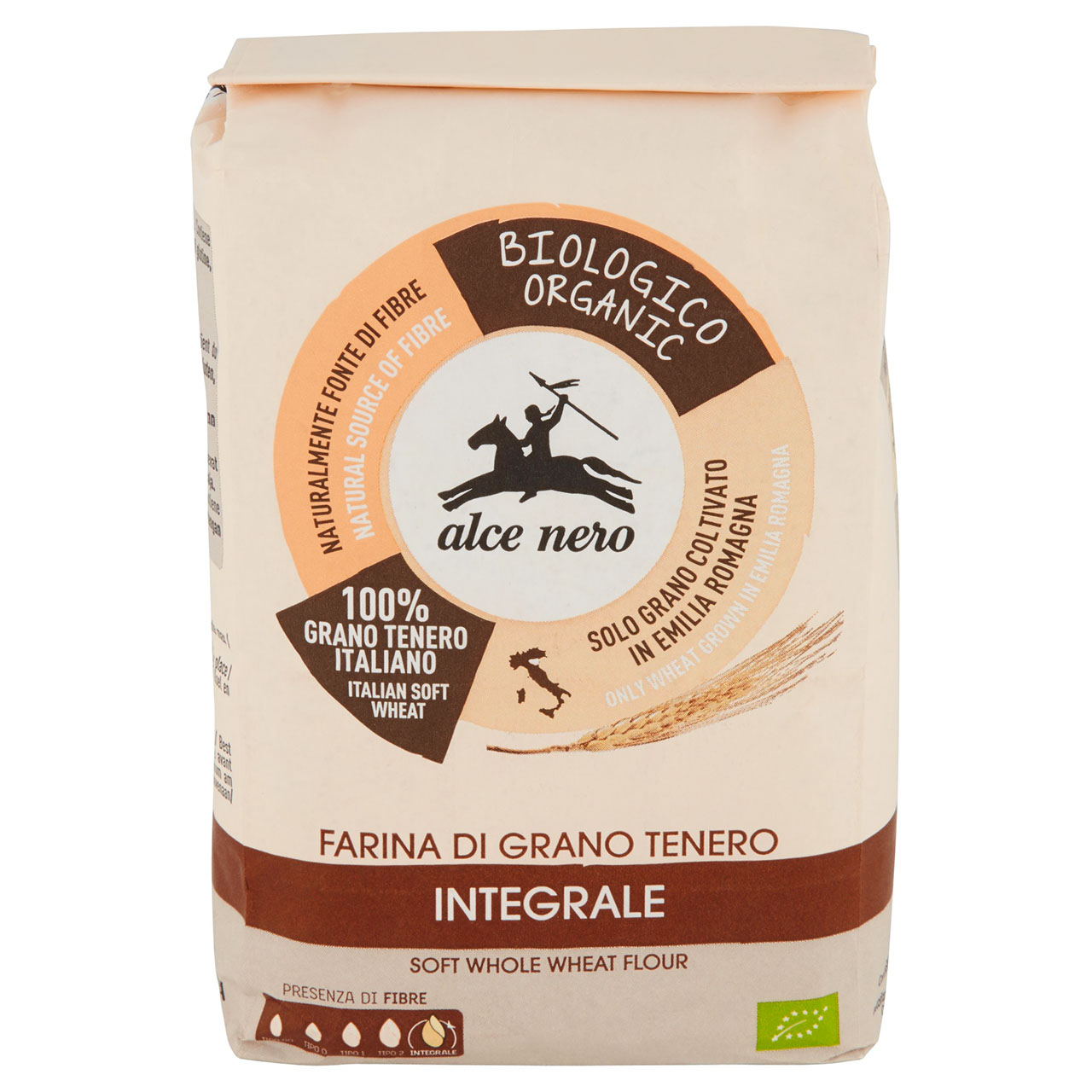 alce nero Farina di Grano Tenero Integrale 1000 g
