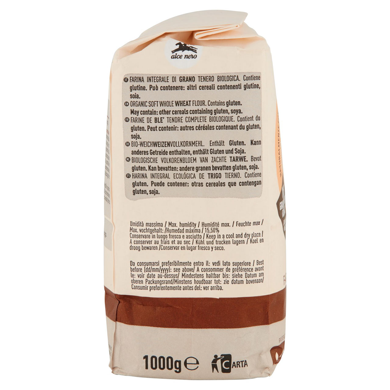 alce nero Farina di Grano Tenero Integrale 1000 g