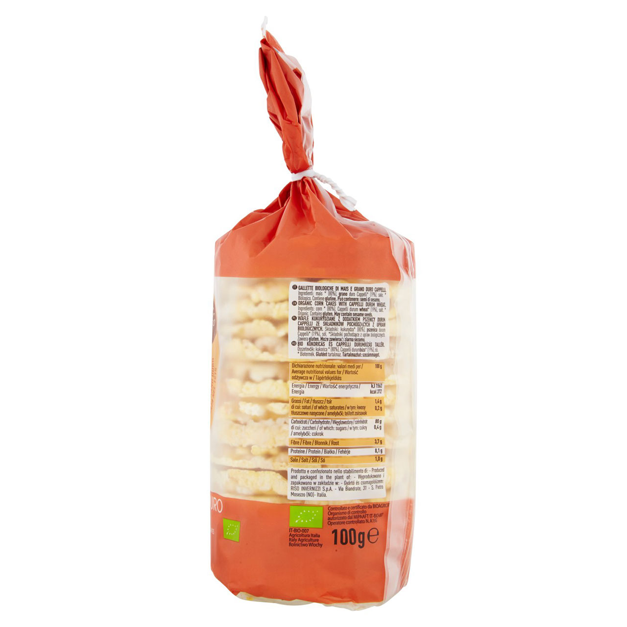 alce nero Gallette Mais e Grano Duro Cappelli 100 g