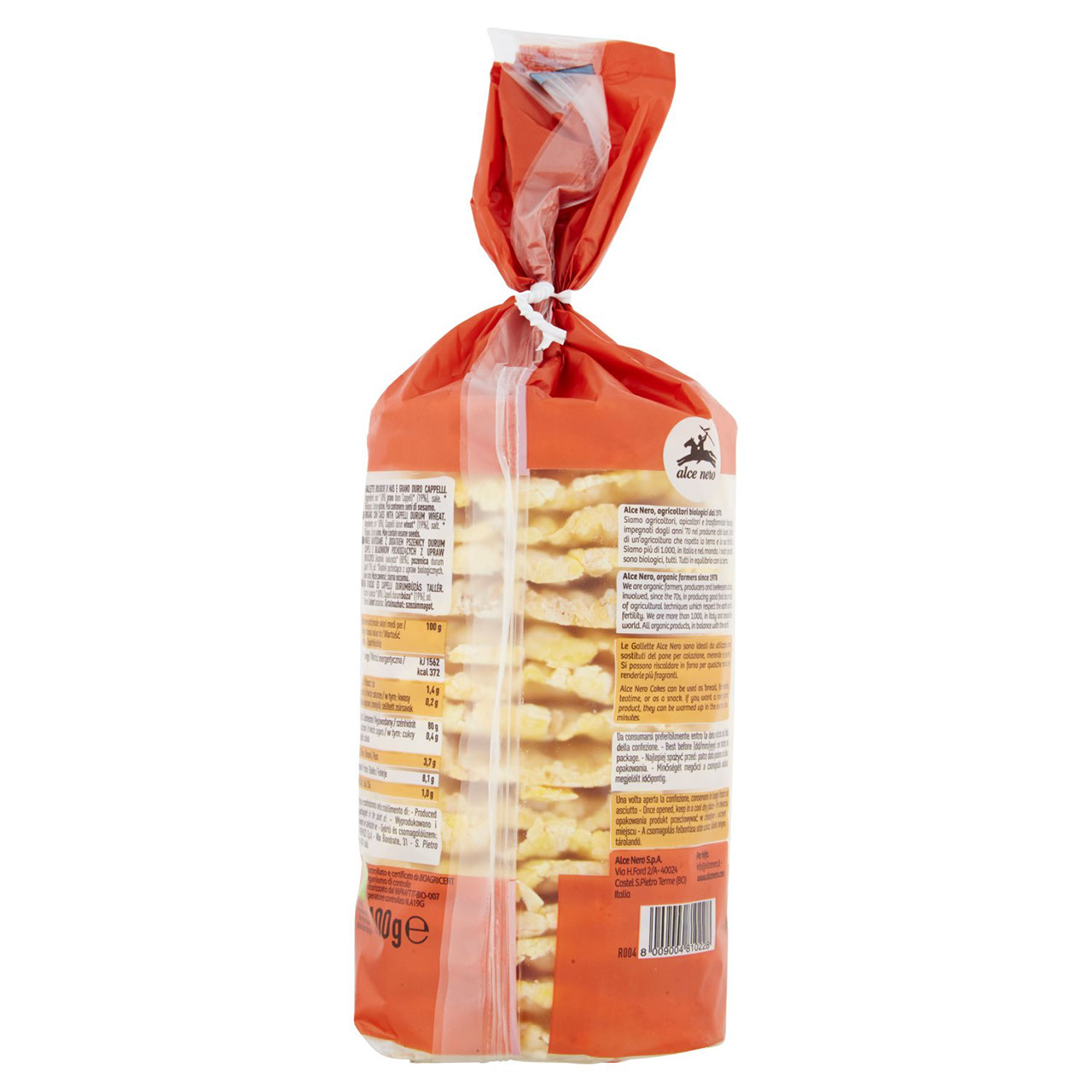alce nero Gallette Mais e Grano Duro Cappelli 100 g