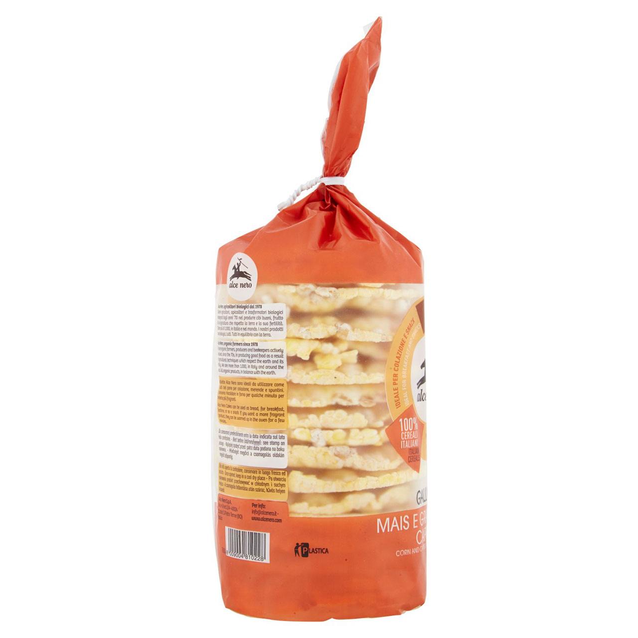 alce nero Gallette Mais e Grano Duro Cappelli 100 g