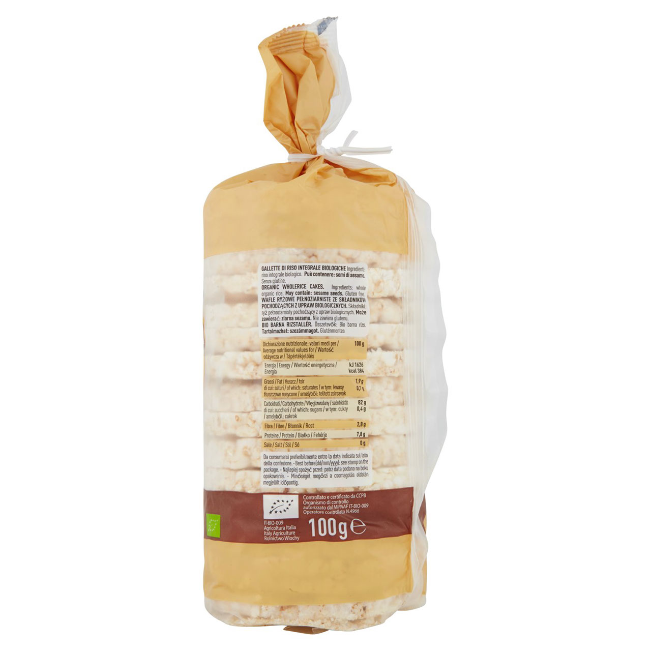 alce nero Gallette Riso Integrale 100 g