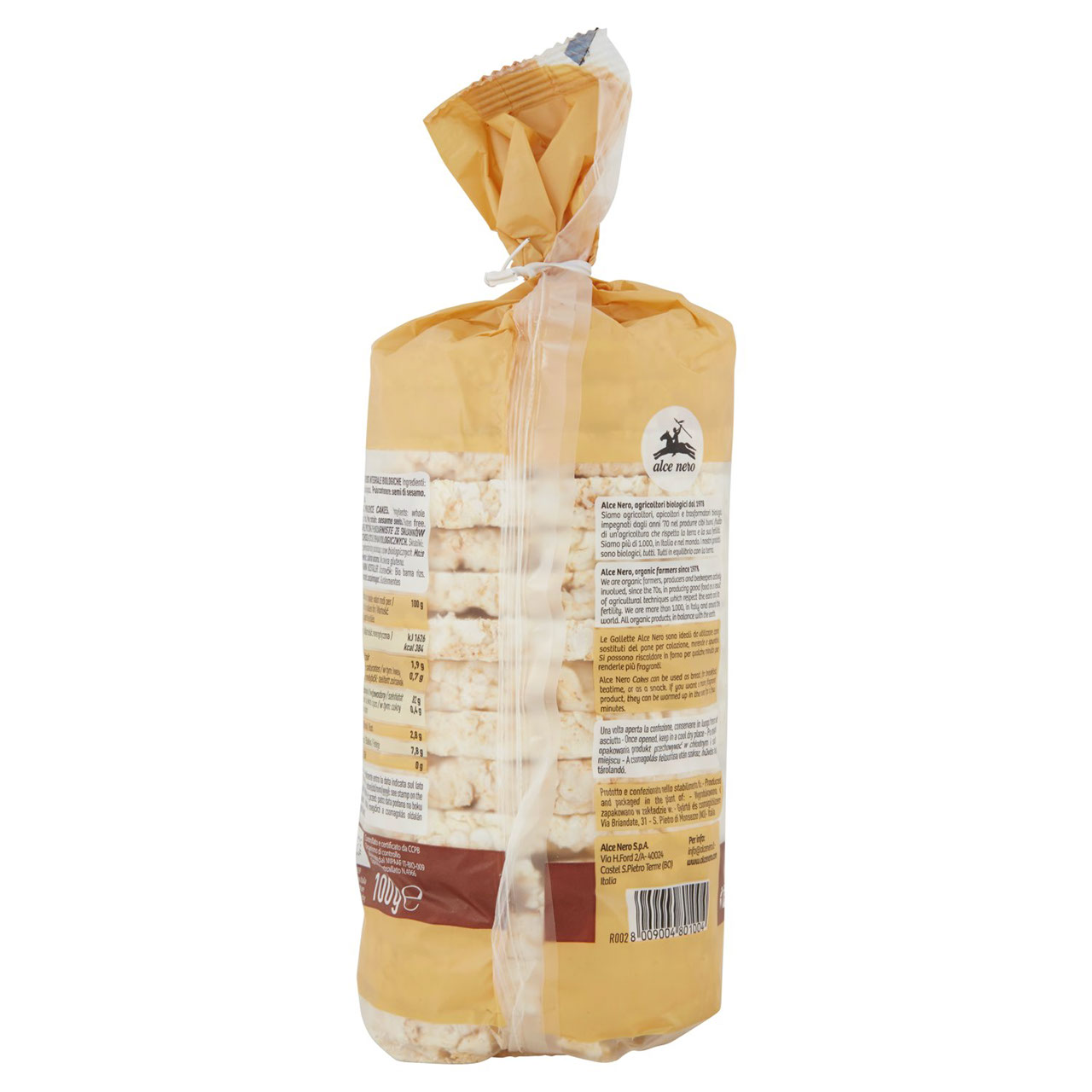 alce nero Gallette Riso Integrale 100 g