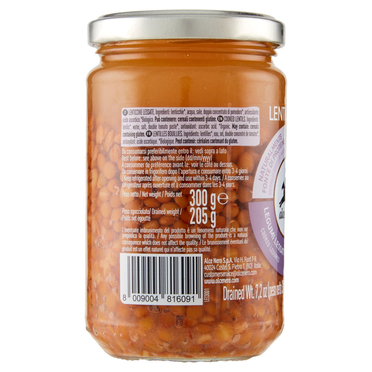 alce nero Lenticchie 300 g