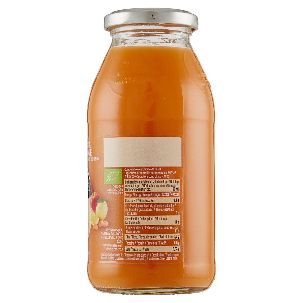 alce nero Mela Arancia Carota Limone 500 ml