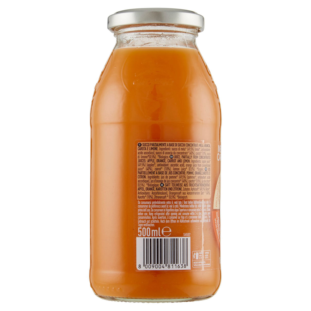 alce nero Mela Arancia Carota Limone 500 ml