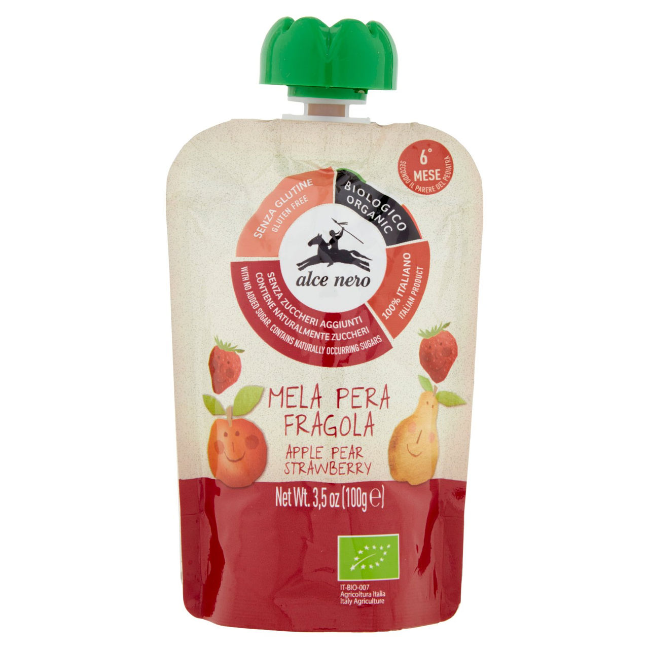 alce nero Mela Pera Fragola 100 g