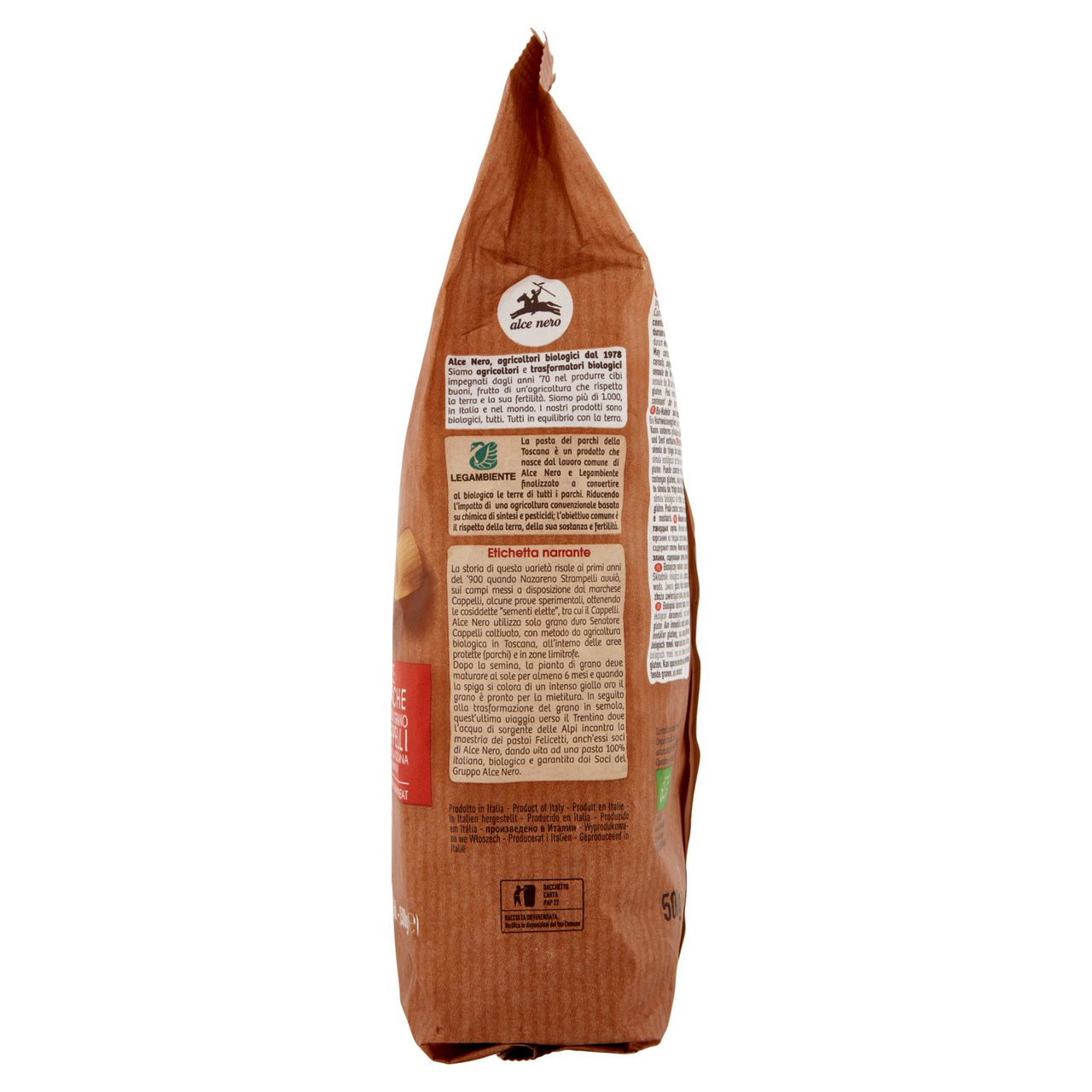 alce nero Mezze Maniche Varietà di Grano Cappelli 500 g