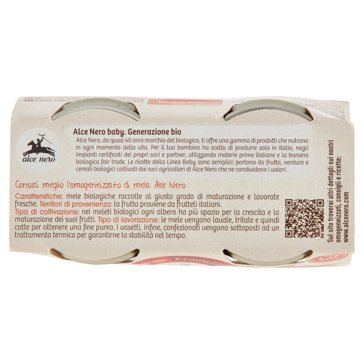 alce nero Omogeneizzato di Mela 2 x 80 g