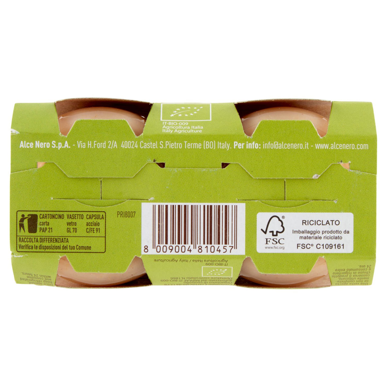 alce nero Omogeneizzato di Pera 2 x 80 g
