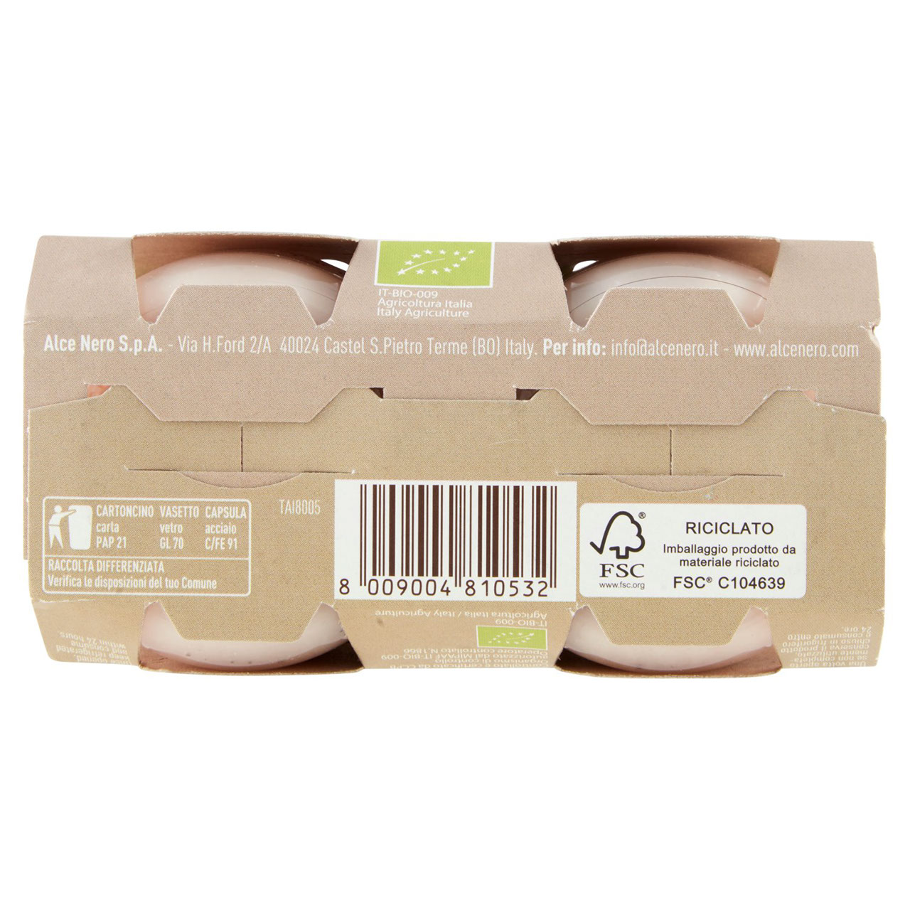 alce nero Omogeneizzato di Tacchino 2 x 80 g