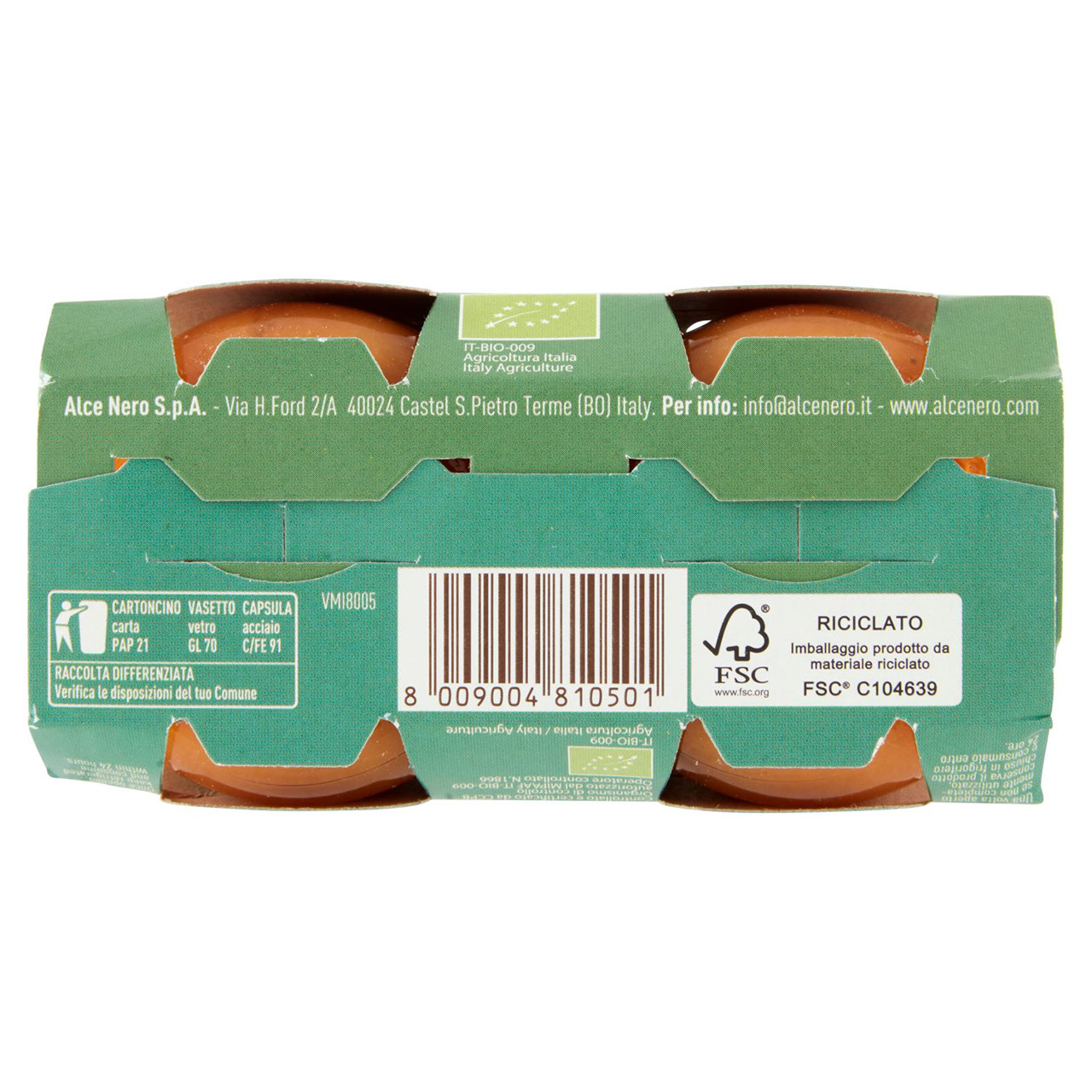 alce nero Omogeneizzato di Verdure Miste 2 x 80 g
