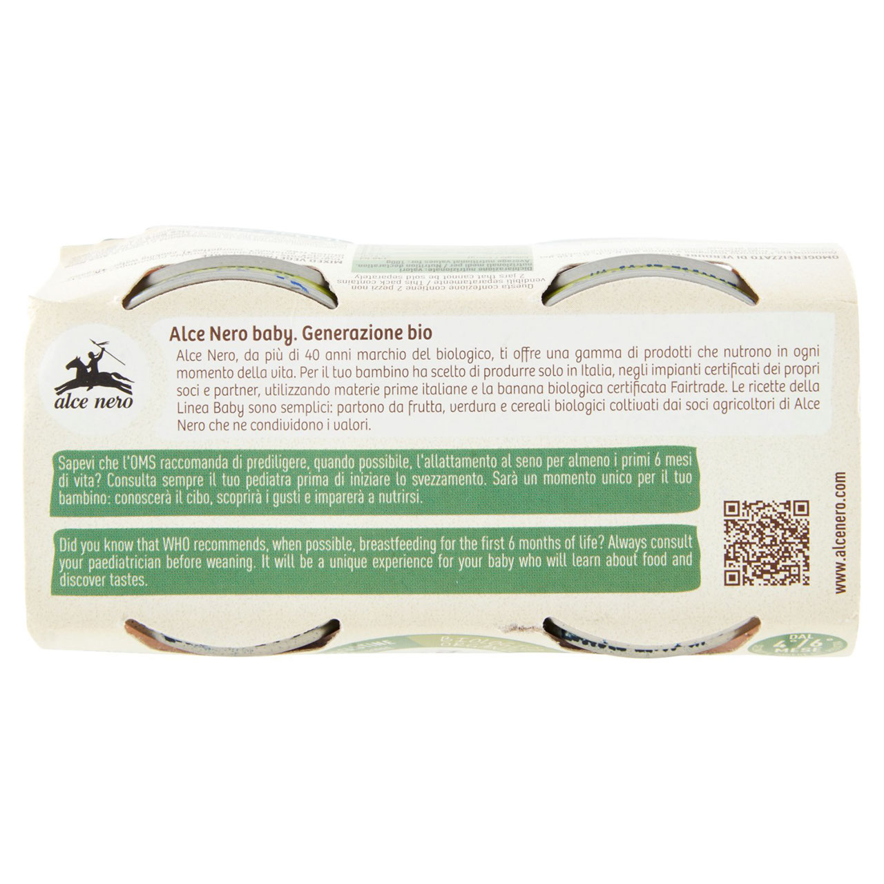 alce nero Omogeneizzato di Verdure Miste 2 x 80 g