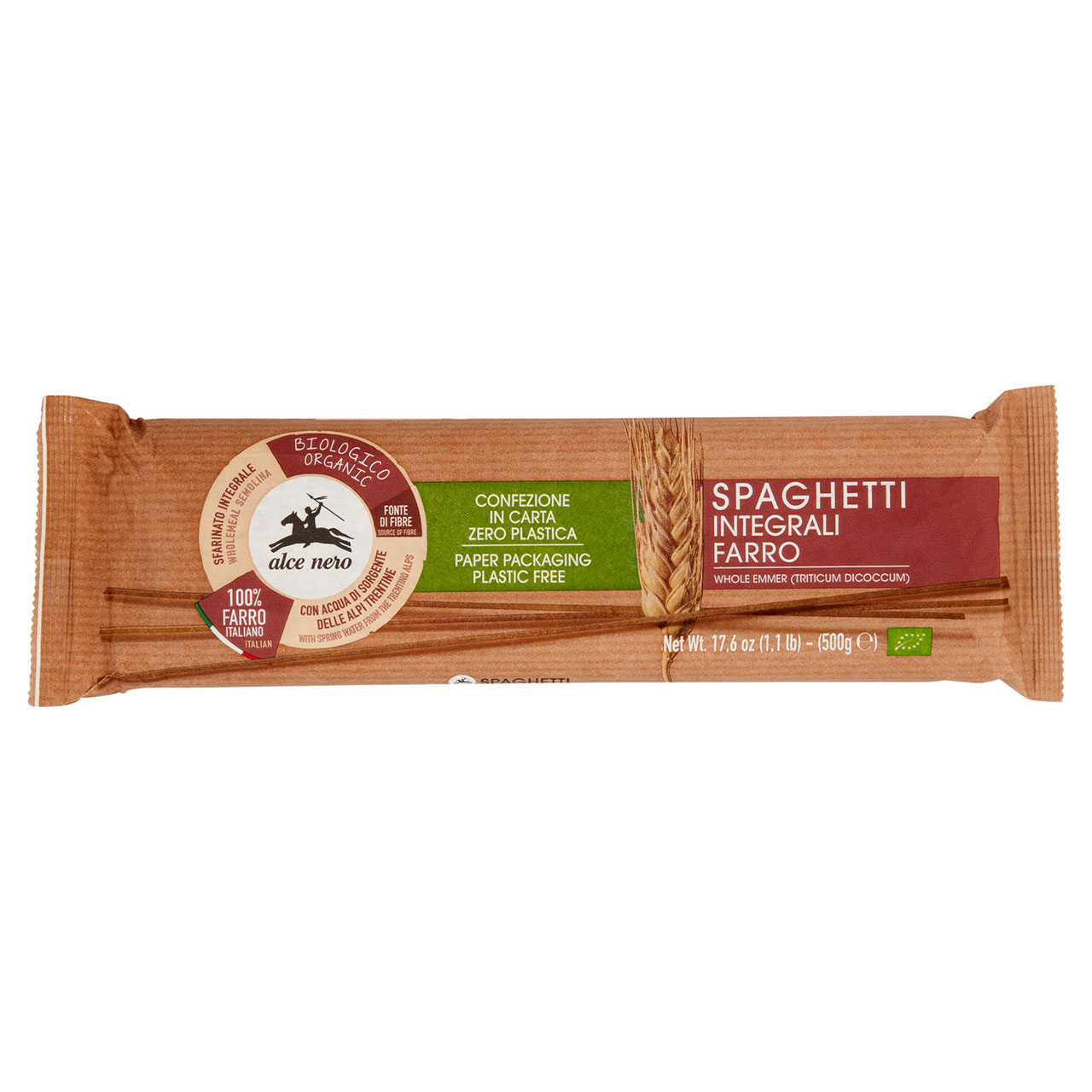alce nero Spaghetti Integrali Farro 500 g