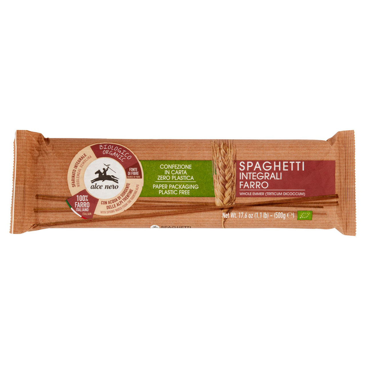alce nero Spaghetti Integrali Farro 500 g