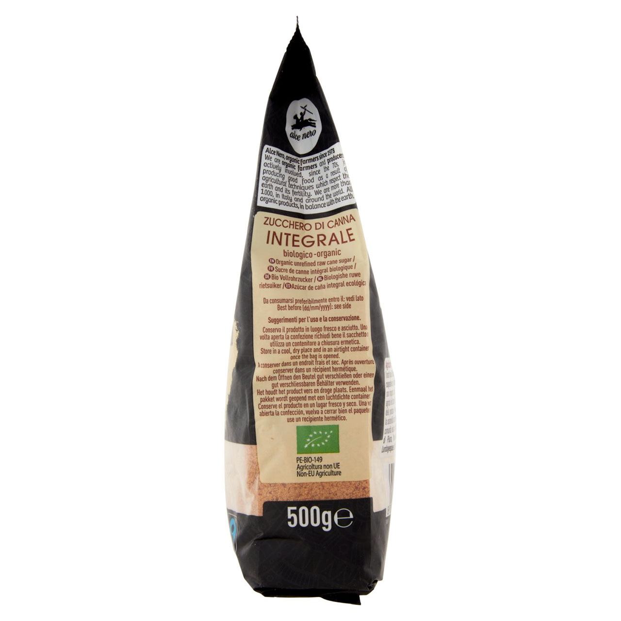alce nero Zucchero di Canna Integrale 500 g