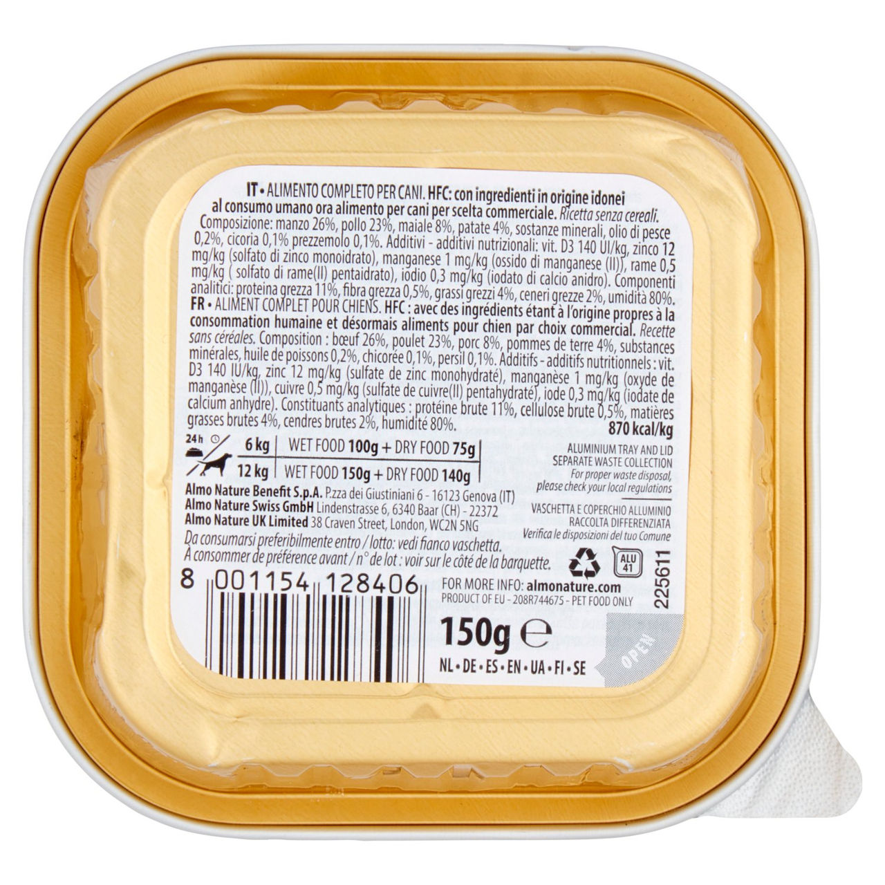 almo nature HFC Complete Manzo con Patate e Prezzemolo 150 g