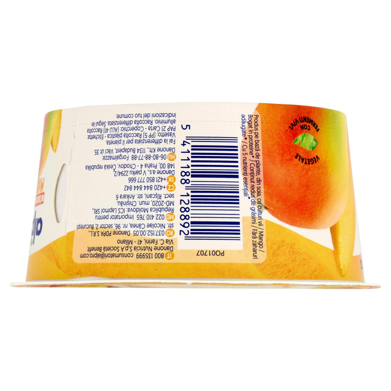 ALPRO Alternativa Vegetale allo Yogurt, Gusto Mango, Senza Lattosio, Senza Conservanti, 135g