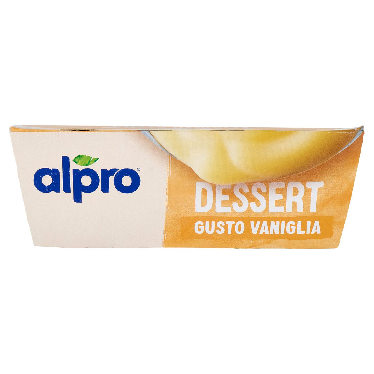 ALPRO Dessert 100% Vegetale Gusto Vaniglia, Senza Lattosio, Povero di Grassi, Fonte di Calcio,4X125g