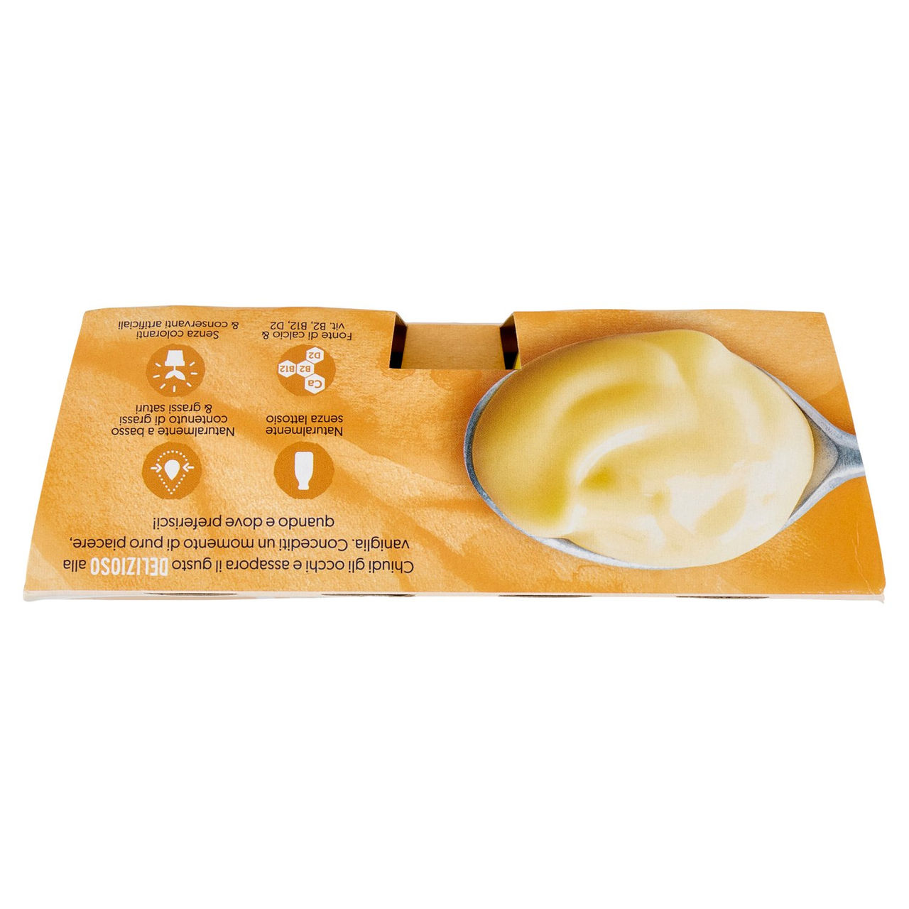 ALPRO Dessert 100% Vegetale Gusto Vaniglia, Senza Lattosio, Povero di Grassi, Fonte di Calcio,4X125g