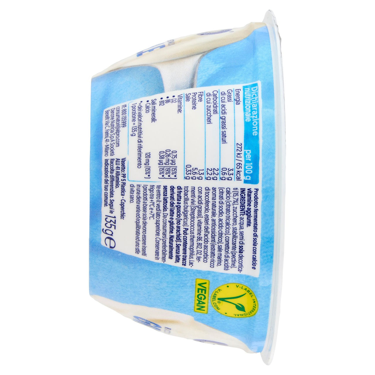 ALPRO GREEK STYLE, Alternativa Vegetale allo Yogurt, Bianco, Naturalmente Senza Lattosio, 135g