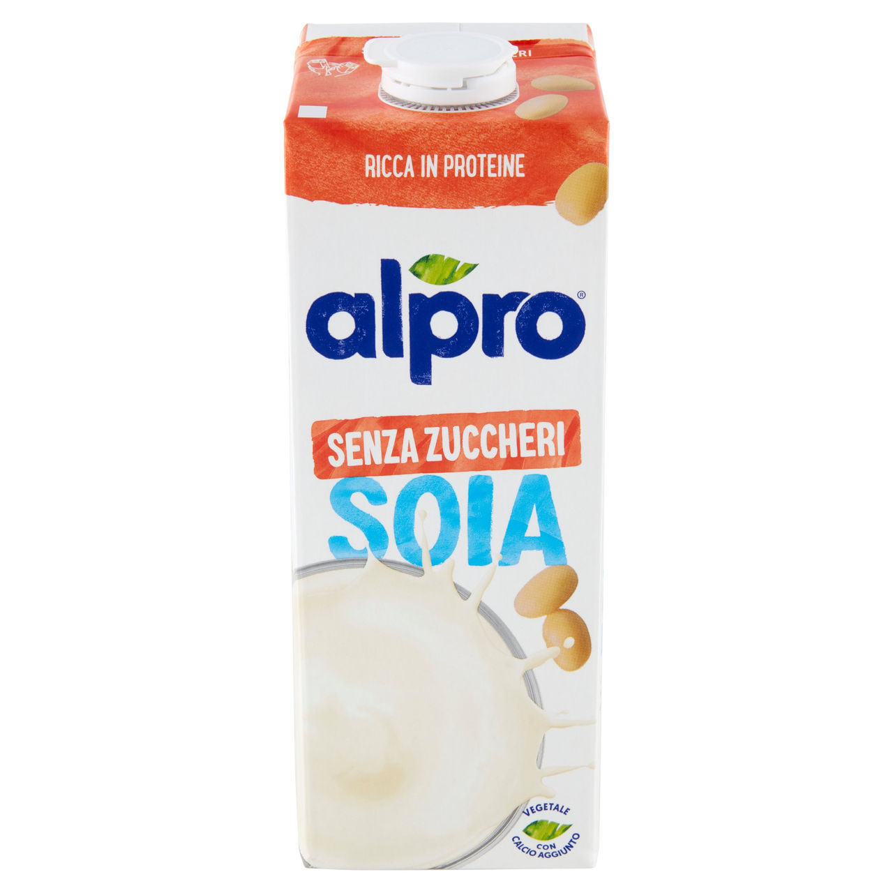 alpro Senza Zuccheri, Bevanda alla Soia 100% vegetale con vitamine B2, B12 e D 1 Litro