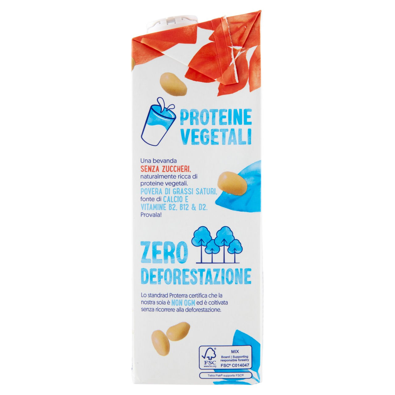 alpro Senza Zuccheri, Bevanda alla Soia 100% vegetale con vitamine B2, B12 e D 1 Litro