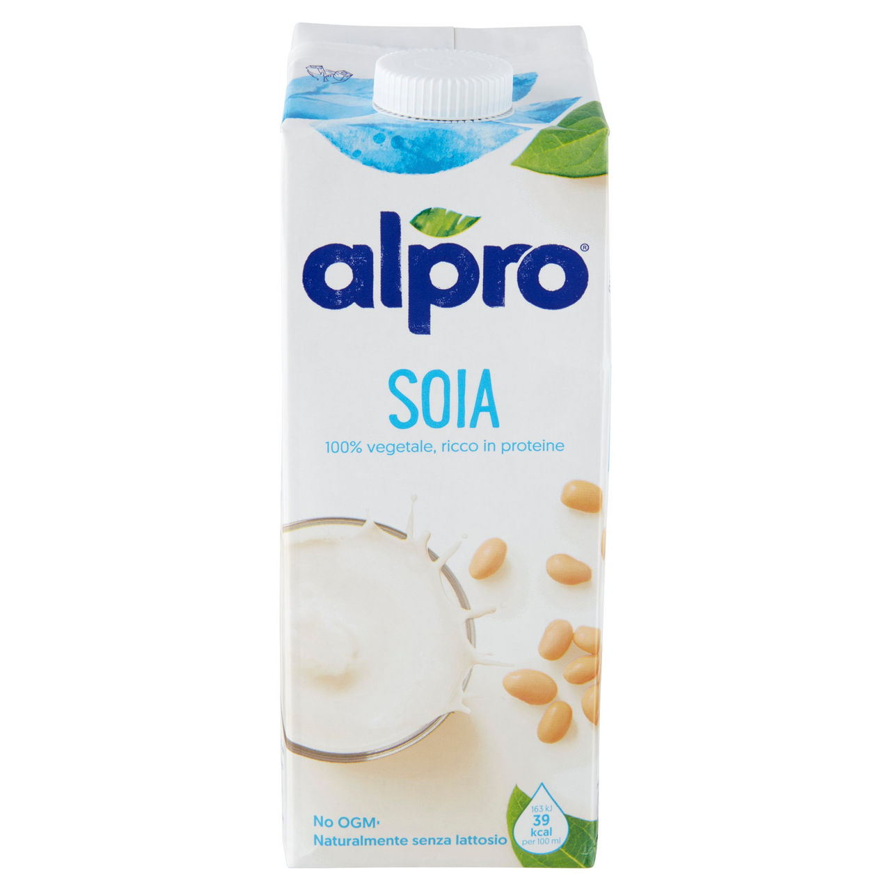 alpro Soia Classico, Bevanda alla Soia 100% vegetale con vitamine B2, B12 e D 1 Litro